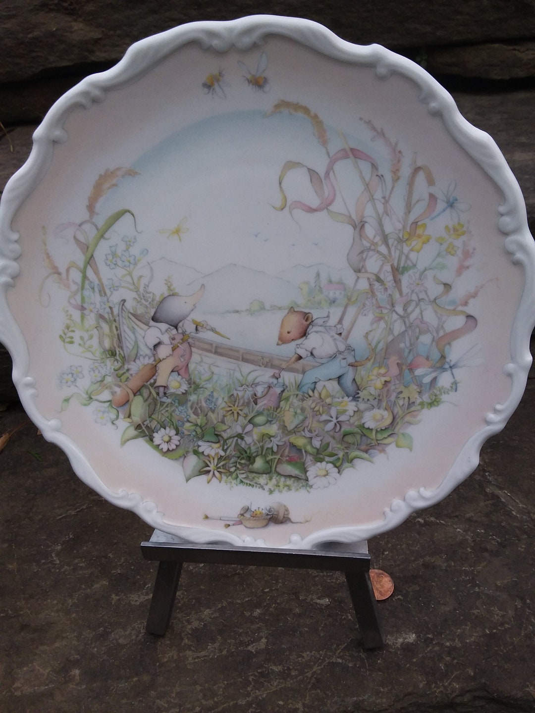 Vintage Royal Dalton Wind in the Willows Plate, Preparing for the