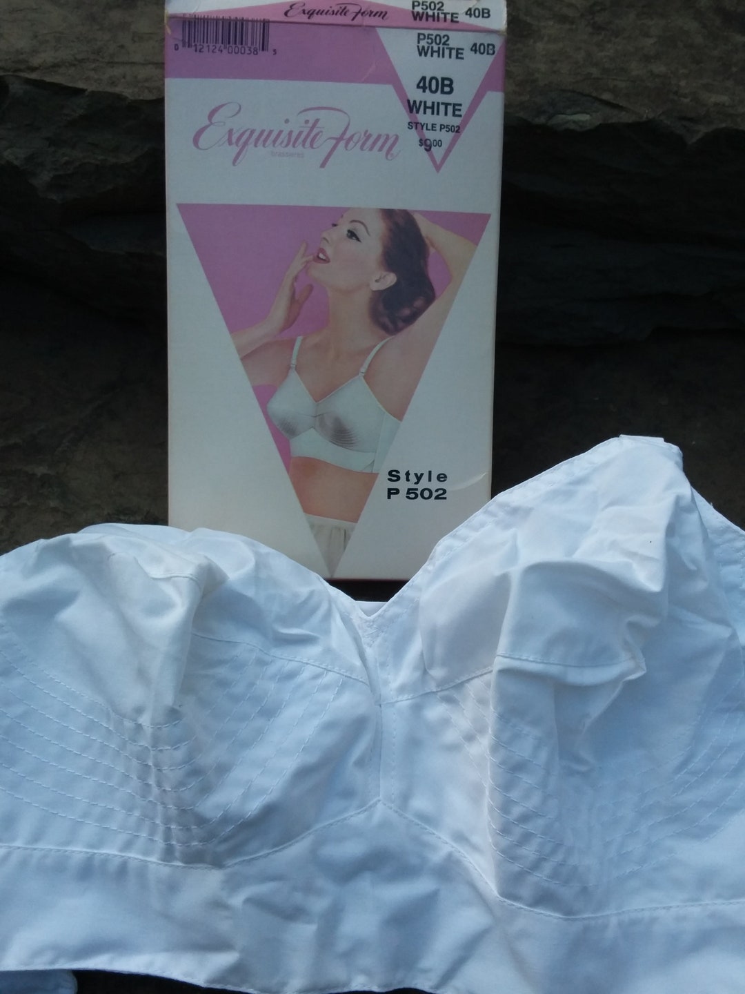 Vintage Exquisite Form White Cotton Bra P502 Size 40B, 1950s -  Sweden