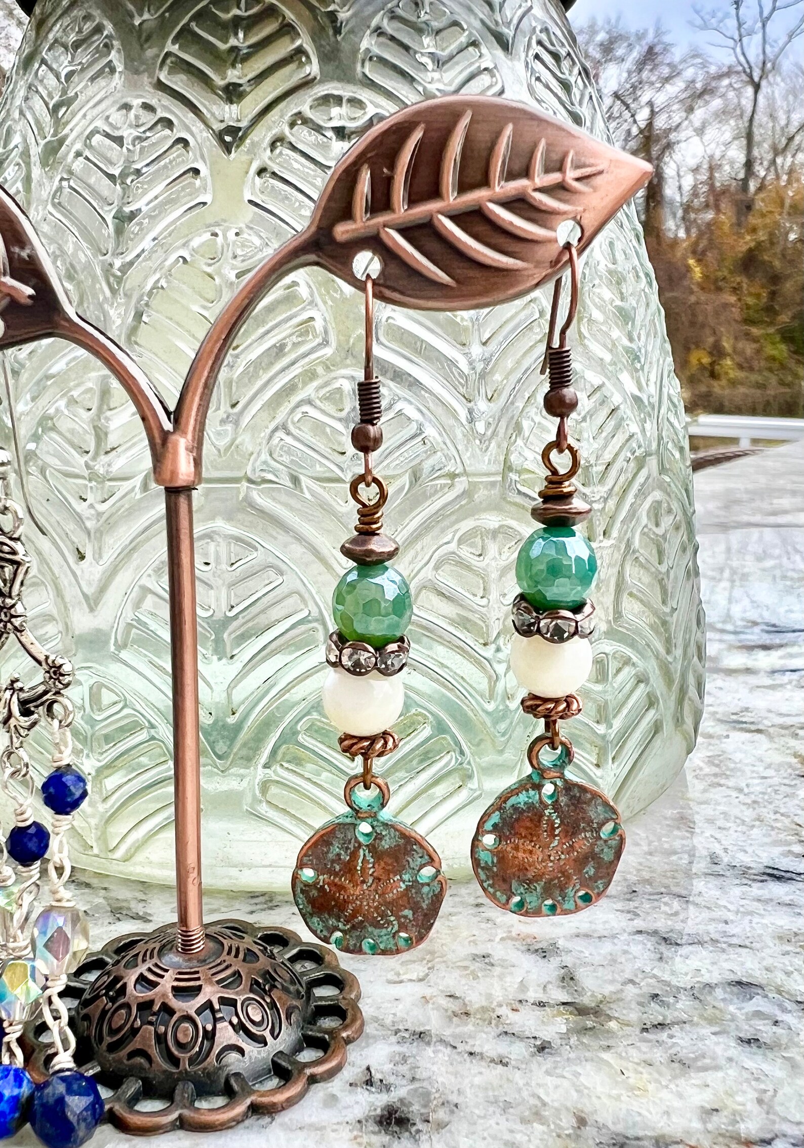 Pearl sand earrings_5513