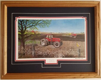 On The Roost Chicken Print by Deb Bovy Image Size 7/" x 19/"