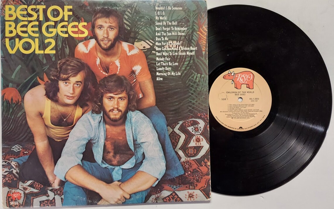 Vintage 1973 Vinyl Record Album by Bee Gees titled The Best Of Etsy