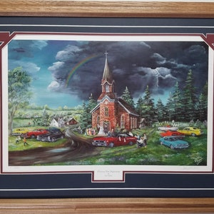 Jan Perdew Framed oak art print 25 x 31 Limited Edition titled Glorious New Beginnings