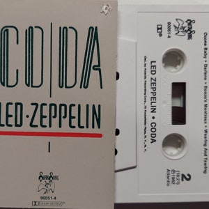 Cassette 1982 Vintage Music by Led Zeppelin titled Coda