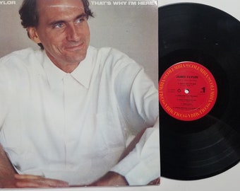 Vintage Vinyl Record Album by James Taylor titled That's Why I'm Here