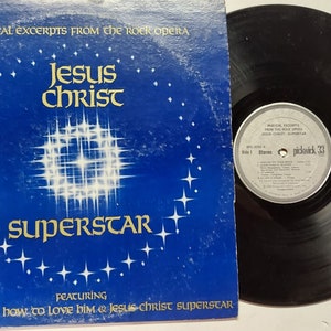 Vintage 1972 Vinyl Record Album by Various Artists titled Excerpts From The Rock Opera Jesus Christ Superstar