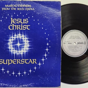 Vintage 1972 Vinyl Record Album by Various Artists titled Excerpts From The Rock Opera Jesus Christ Superstar
