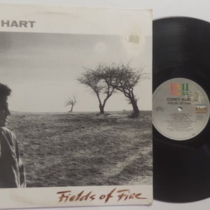Vintage 1986 Vinyl Record Album by Corey Hart titled Fields Of Fire