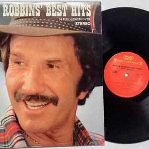 Vintage 1981 Vinyl Record Album by Marty Robbins titled Best Hits