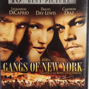 DVD 2002 Vintage Movie titled Gangs of New York starring Leonardo DiCaprio, Daniel Day-Lewis & Cameron Diaz