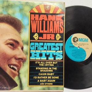 Vintage 1969 Vinyl Record Album by Hank Williams Jr titled Hank Williams Jr Greatest Hits