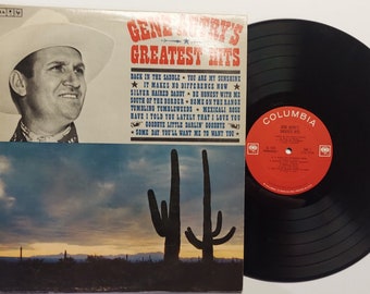 Vintage 1961 Vinyl Record Album by Gene Autry titled Gene Autry's Greatest Hits