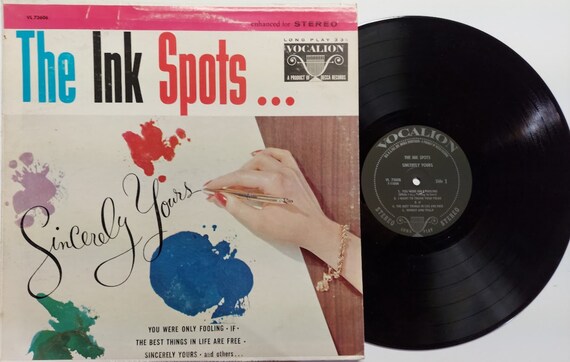 Vintage 164 Vinyl Record Album by the Ink Spots Titled Sincerely