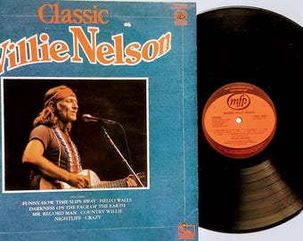 Vintage Vinyl Record Album by Willie Nelson titled  Classic Willie Nelson