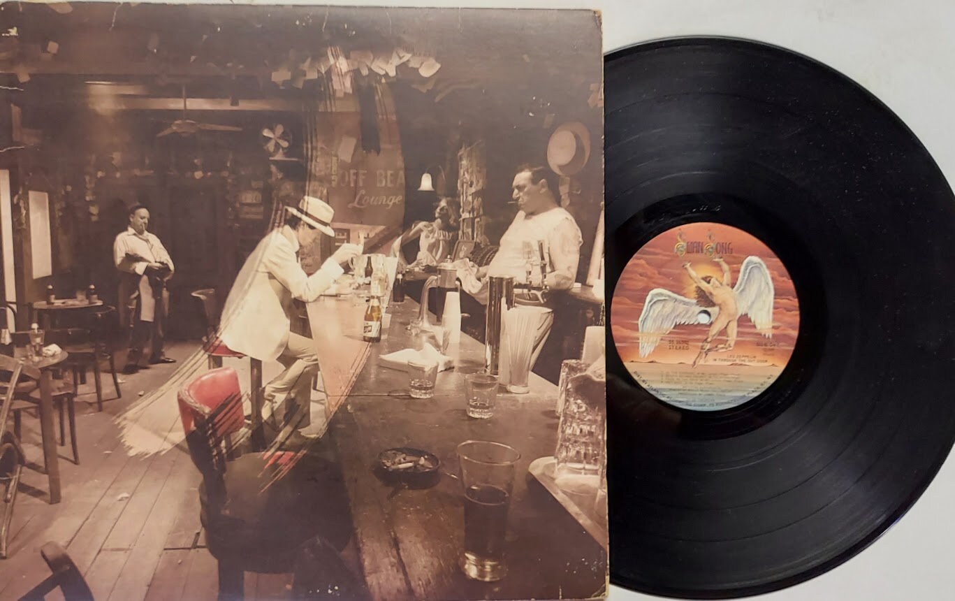Vintage Vinyl Record Album by  Led Zeppelin titled In Through The Out Door