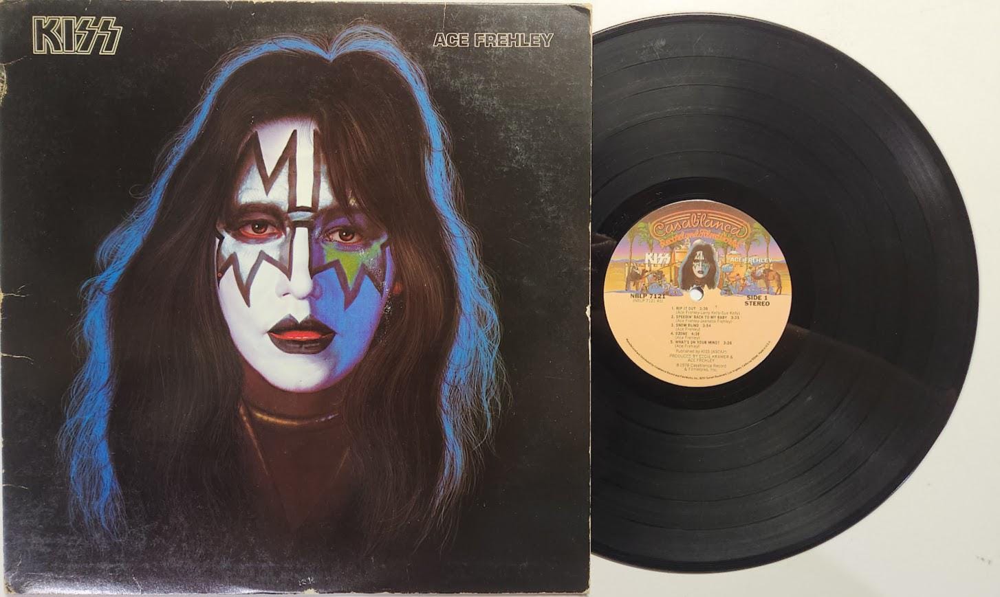 LPレコード ハードロック レア (KISS / ACE FREHLEY) KISS Ace Frehley Solo LP 1978 Casablanca NBLP 7121 OG w/POSTER +