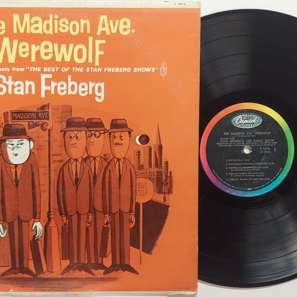 Vintage 1963 Vinyl Record Album by Stan Freberg titled The Madison Ave. Werewolf