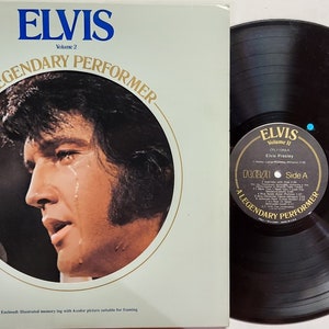 Vintage 1976 Vinyl Record Album by Elvis Presley titled A Legendary Performer - Volume 2