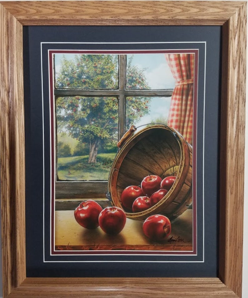 Framed in green Country kitchen art print by Doug Knutson | Etsy