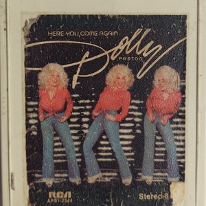 8 Track Tape 1977 Vintage Music by Dolly Parton titled Here You Come Again