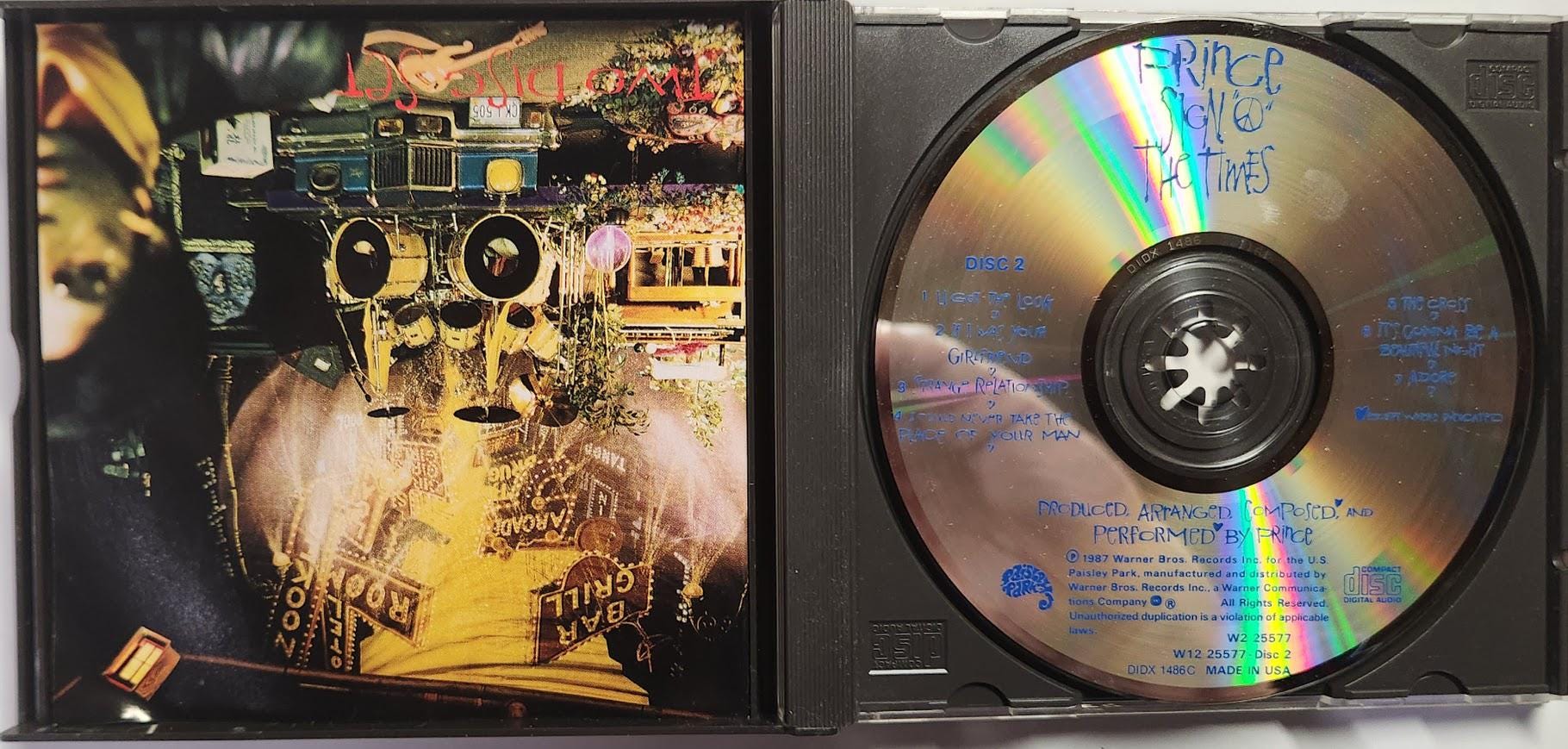 CD Used Rare Double Disk Vintage 1987 by Prince Titled Sign 