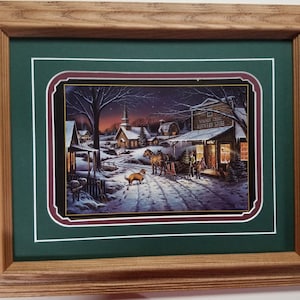 Framed matted 14 x 17 art print by Gene Stocks titled Walnut Grove