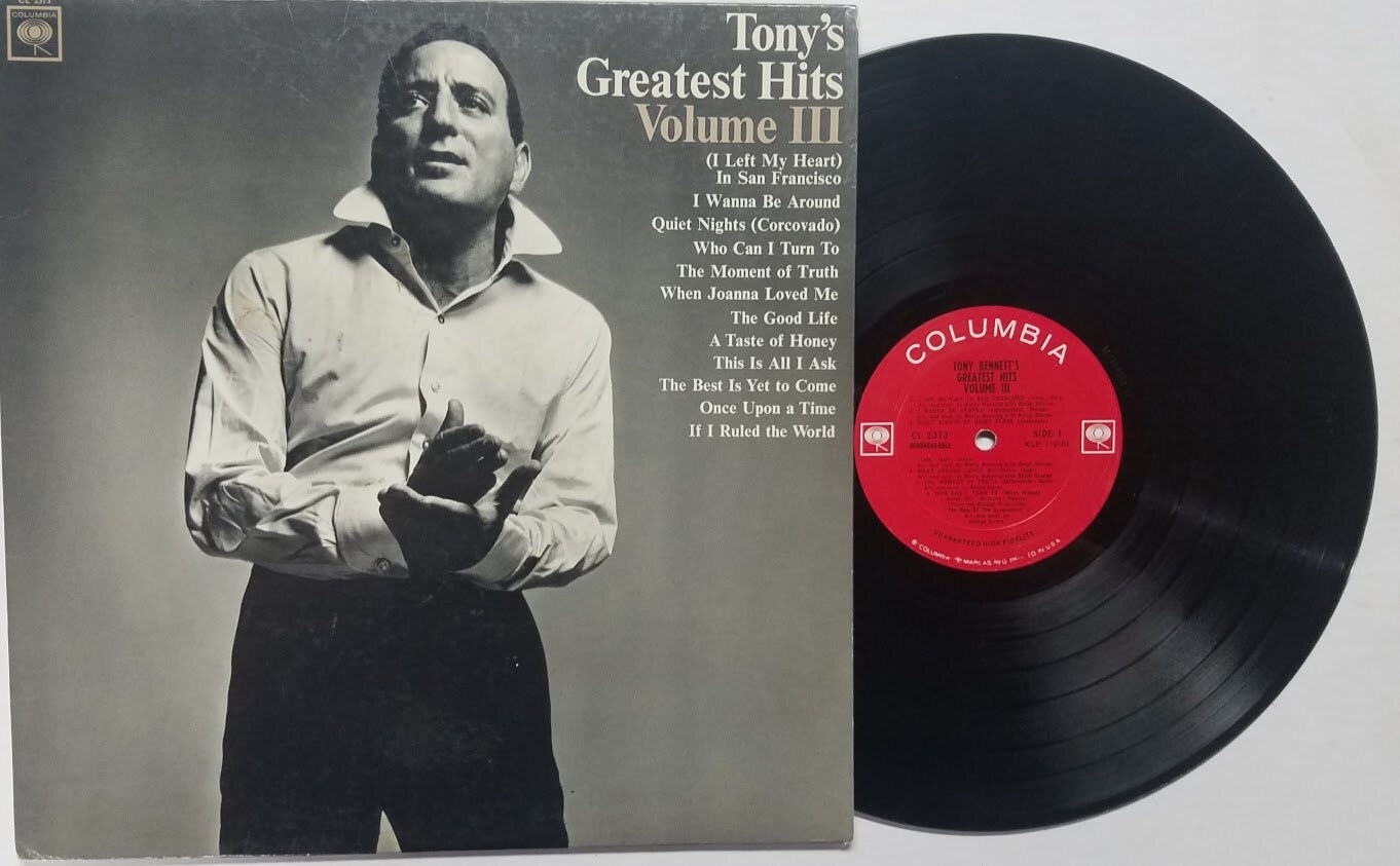 Tony Bennett Tony's Greatest Hits Volume 3 Vinyl 33RPM LP Record