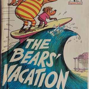 Hardcover 1968 Vintage Childrens Book by Stan and Jan Berenstain titled The Bears Vacation