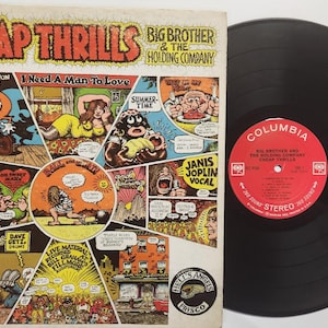 Vintage 1968 Vinyl Record Album by Big Brother & The Holding Company titled Cheap Thrills Janis Joplin