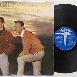 Vintage 1966 Vinyl Record Album by The Righteous Brothers titled Soul & Inspiration
