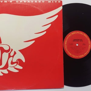 Vintage 1980 Vinyl Record Album by Aerosmith titled Aerosmith&#39;s Greatest Hits