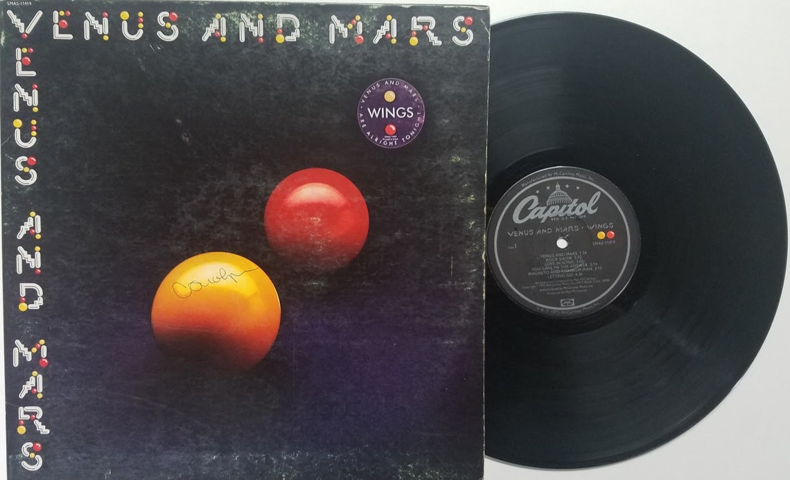 Vintage 1975 Vinyl Record Album by Wings titled Venus And Mars Etsy