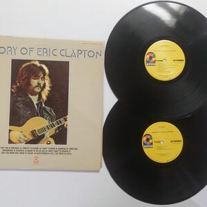 Vintage Vinyl Record Album by Eric Clapton titled History Of Eric Clapton