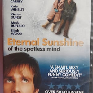 DVD 2004 Vintage Movie titled Eternal Sunshine of the Spotless Mind starring Jim Carrey, Elijah Wood & Kate Winslet