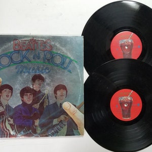 Vintage 1976 Vinyl Record Album by The Beatles titled Rock N Roll Music