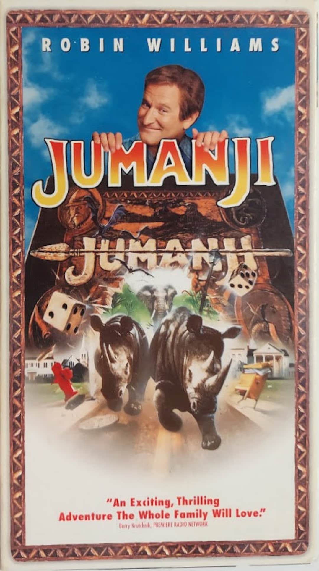 VHS 1995 Vintage Movie Titled Jumanji Starring Robin Williams Etsy