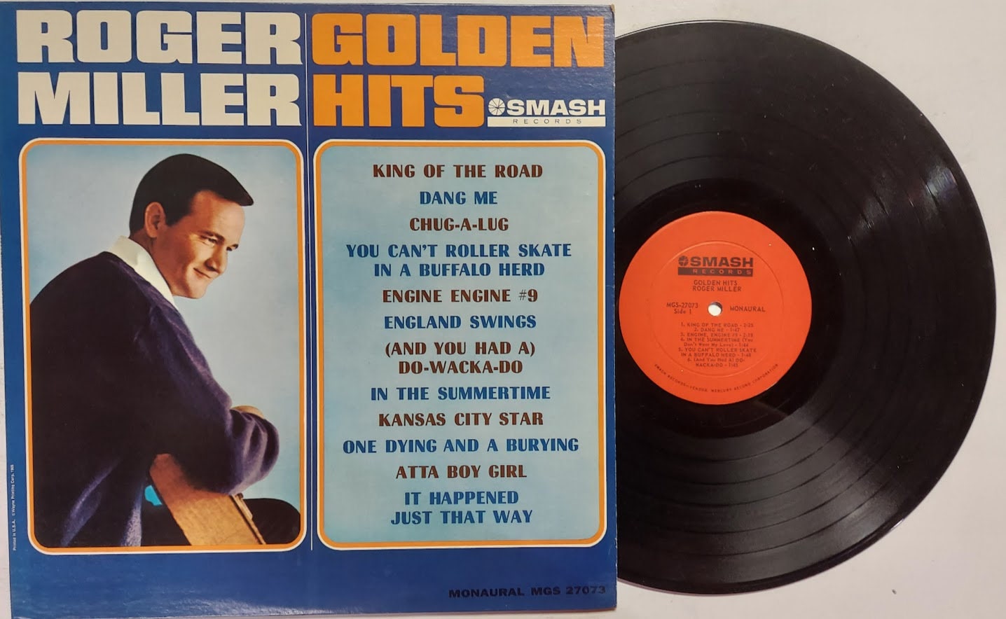 Roger Miller - My Uncle Used to Love Me & You're My Kingdom - Smash 45 RPM  1966