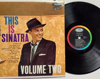 Vintage 1958 Vinyl Record Album by Frank Sinatra titled This Is Sinatra Volume Two