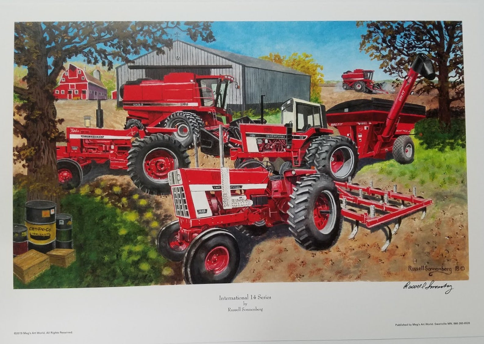 International Art Print With 1468 1456 1486 Tractors 2388 Etsy