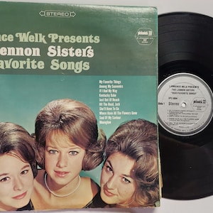 Vintage 1958 Vinyl Record Album by Lawrence Welk Presents the Lennon Sisters