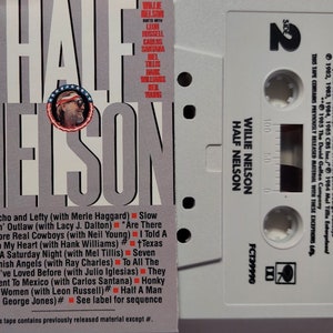 Cassette 1985 Vintage Music by Willie Nelson titled Half Nelson