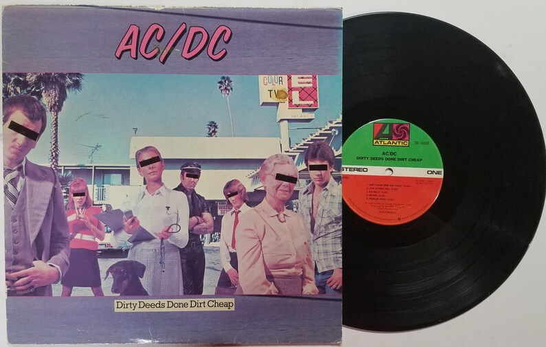 Music Vinyl 1976 Record Album by AC DC Titled Dirty Deeds Done Dirt ...