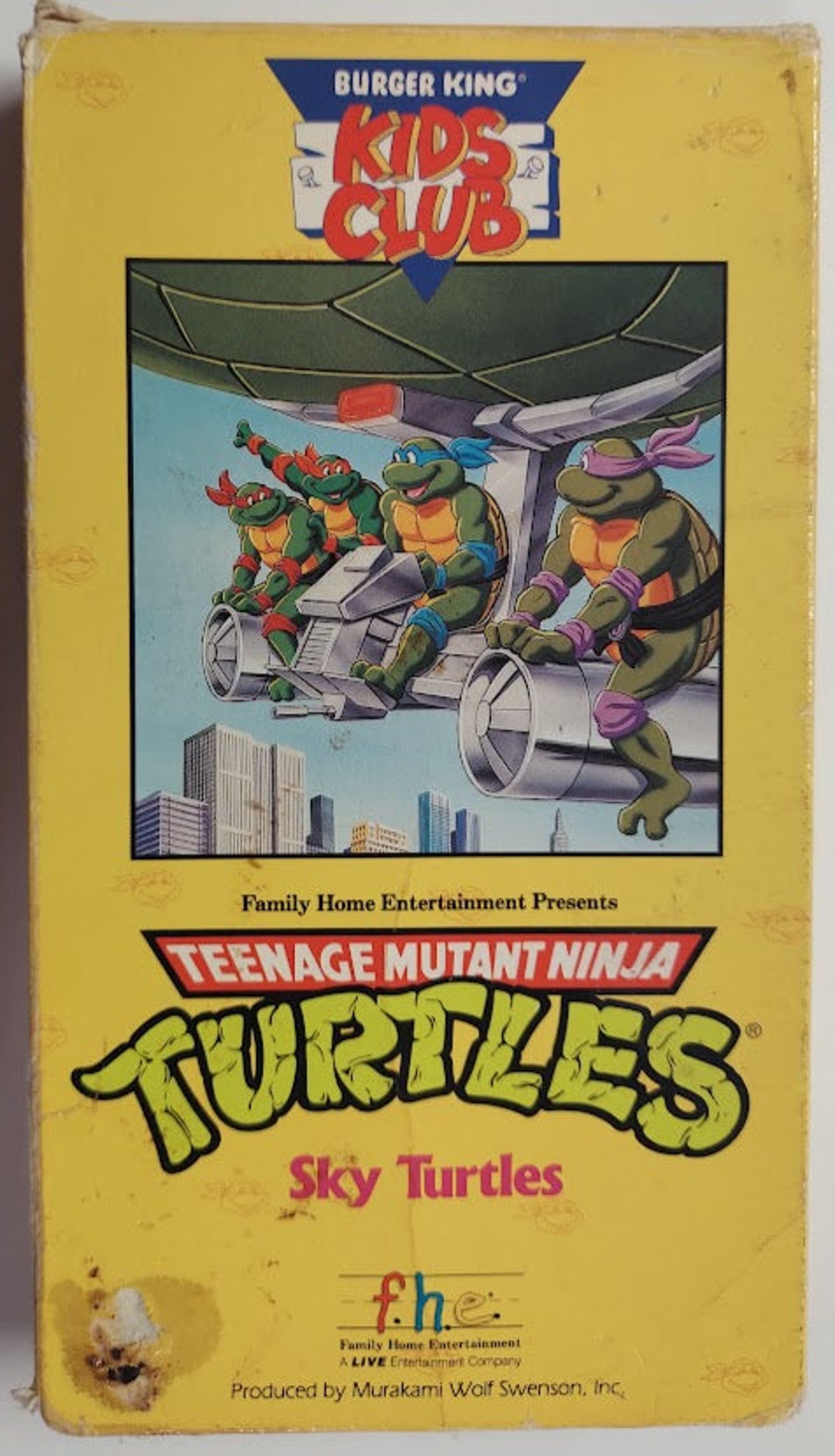 VHS Teenage Mutant Ninja Turtles Burger King Kids Club Movie Etsy