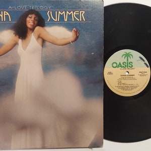 Vintage 1976 Vinyl Record Album by Donna Summer titled A Love Trilogy