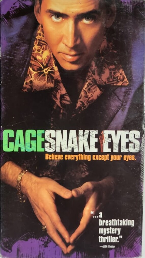 VHS 1998 Vintage Movie Titled Snake Eyes Starring Nicholas Etsy