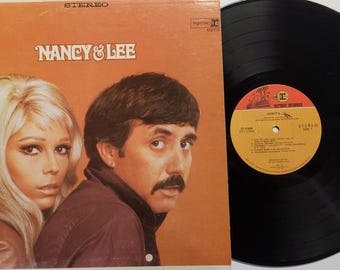 Vintage 1968 Vinyl Record Album by Nancy Sinatra and Lee Hazelwood titled Nancy & Lee