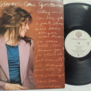 Vintage 1980 Vinyl Record Album by Carly Simon titled Come Upstairs