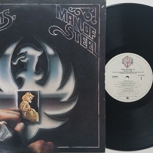 Vintage Vinyl Record Album by Hank Williams Jr. titled Man Of Steel