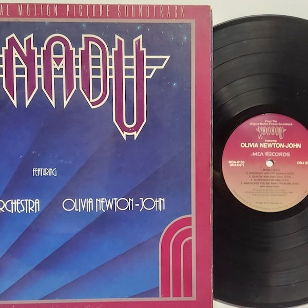 Vintage 1980 Vinyl Record Album by Olivia Newton John  Electric Light Orchestra Soundtrack for Xanadu