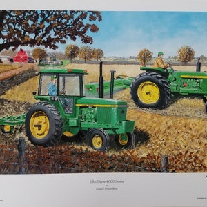 Russell Sonnenberg tractor John Deere art print titled John Deere 4000 Series