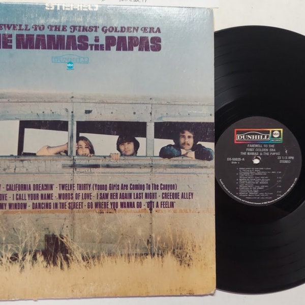 Vintage 1967 Vinyl Record Album by The Mamas & The Papas titled Farewell To The First Golden Era